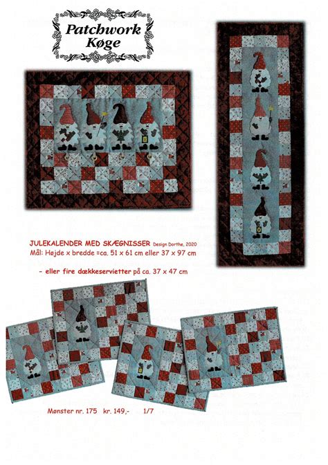 Sk Gnisser Julekalender Og D Kkeservietter Patchwork K Ge