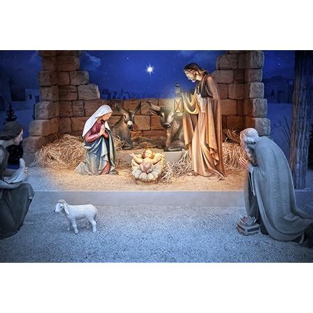 Lfeey X Ft Birth Of Jesus Backdrop Christmas Night Manger Nativity