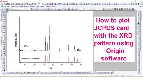 How To Plot JCPDS Card With XRD Patterns Using Origin Software YouTube