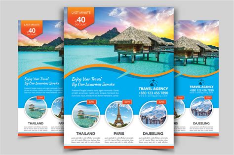 Travel Flyer Vol 04 Creative Flyer Templates Creative Market