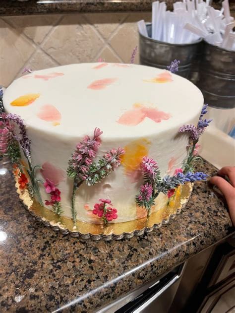 Wild One First Birthday Wildflower Theme Custom Cake And Background