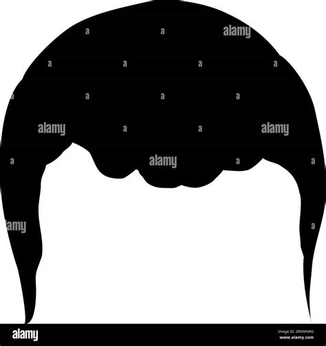 Black Haircut Icon Male Head Hairstyle Template Stock Vector Image
