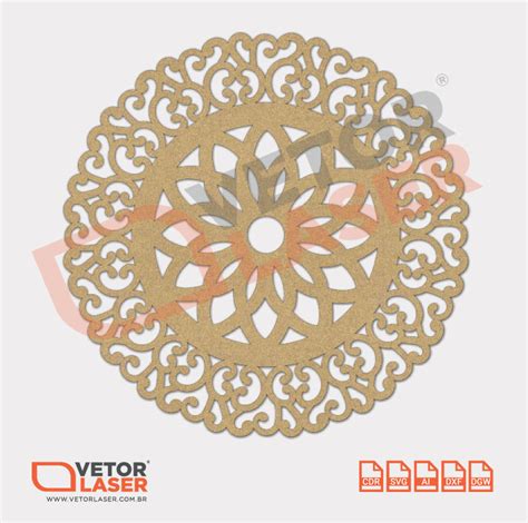 Vetor Mandala Para Corte A Laser Em Mdf 0008