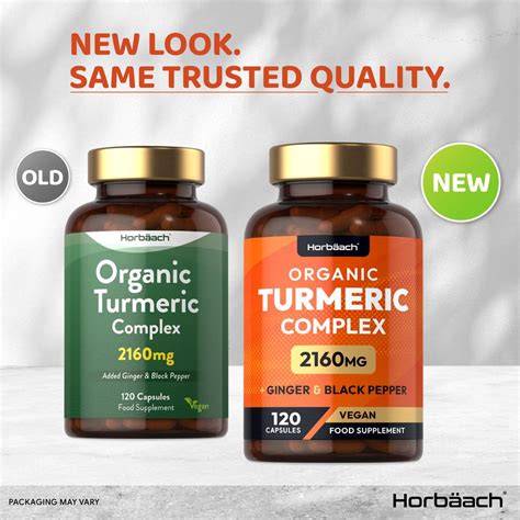 Turmeric Complex With Ginger Black Pepper 2160 Mg Organic 120 Cap