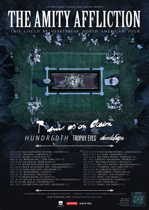 The amity affliction, Amity, Tour posters