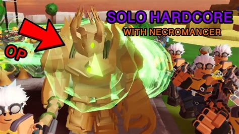 SOLO HARDCORE WITH NECROMANCER TDS Roblox YouTube