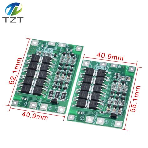Защитная плата 3S/4S 40A/60A 18650 BMS, для зарядки литий-ионных ...