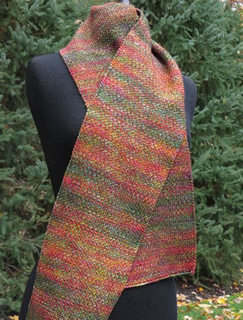 Another Yummy Reversible Linen Stitch Scarf Audknits