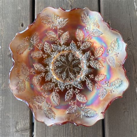 Carnival Glass Plate Etsy