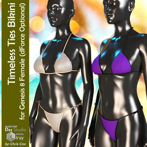 Timeless Ties Bikini For G F Dforce Optional Daz Content By Chriscox