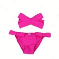 Women Sexy Swim Solid Swimwear Bikini Big Bow Tie Beach Nylon Halter Swimsuit Bathing Suits Sale