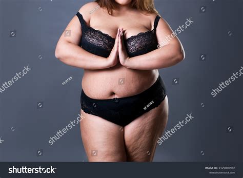 Plus Size Sexy Model Black Lingerie Stock Photo Shutterstock