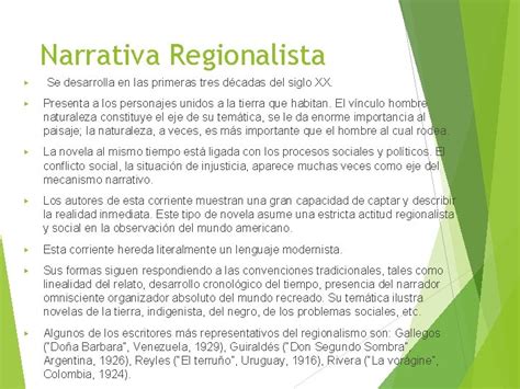 Narrativa Rural Ou Regionalista - Narrativa Latinoamericana del siglo XX Narrativa Regionalista Se
