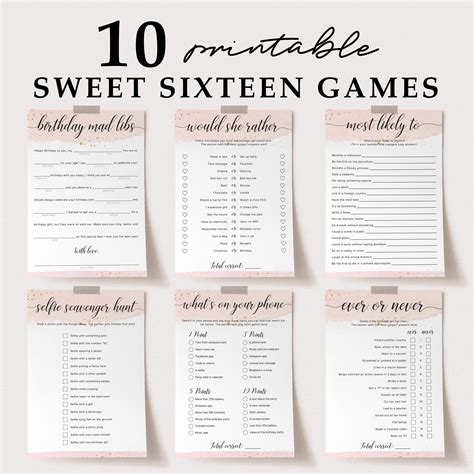 sweet sixteen game ideas 12