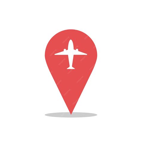 Premium Vector | Map Location And Direction Icon Symbol With Plane Sign
