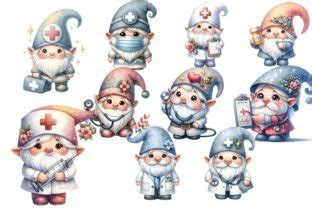 Gnome Nurse Sublimation Clipart Graphic By Watercolorarch Creative