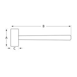 Bahco Massette Antid Flagrante Alu Bronze Kg Manche Fibreverre