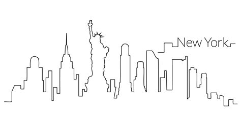 New York Skyline Outline Artofit