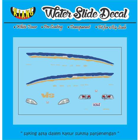 Jual Decal Waterslide Hot Wheels Fast Furious Civic Si Coupe Danny