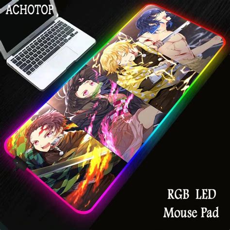 Demon Slayer Kimetsu No Yaiba Led Rgb Mouse Pad Hothot