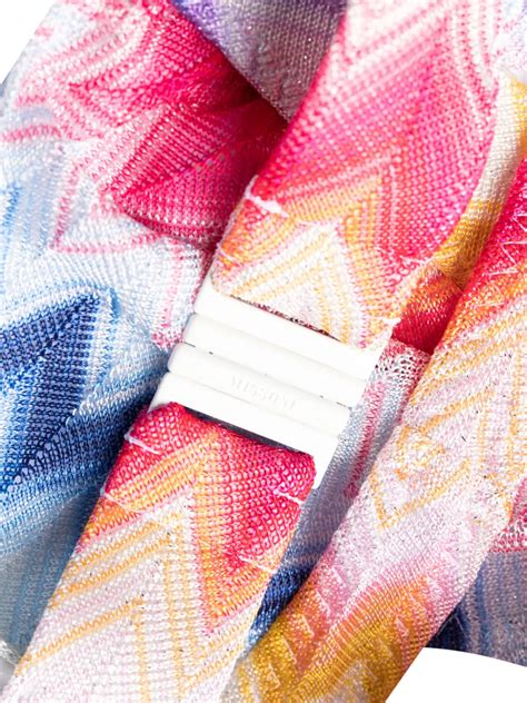 Missoni Zigzag Lurex Bikini Blue Farfetch Uk