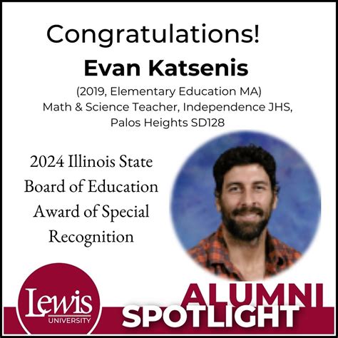 Congratulations to Evan Katsenis '19 (#LewisU Elementary Education, MA