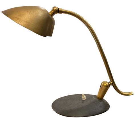 1960s Mid Century Modern Brass And Metal Italian Desk Lamp 161495