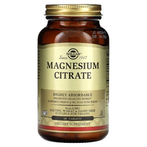 Solgar Magnesium Citrate - 60 Tablets, 60 Count - Ralphs