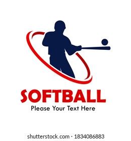 Softball Design Logo Template Illustration Stock Vector (Royalty Free ...