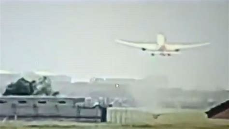 CCTV shows plane taking off | News UK Video News | Sky News
