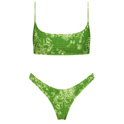 Sexy Bandeau Push Up Bikini Set Spaghetti Strap Two Piece Swimsuit Ruched Bikinis Women Swimwear