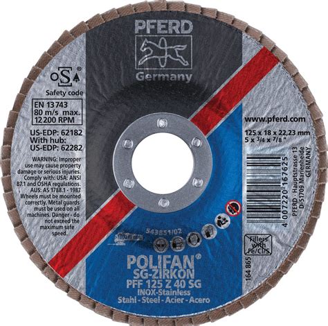 Pferd Polifan Flap Disc Ah Grit Type Toll Gas Welding