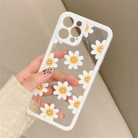 Funda De Tel Fono Con Margaritas Y Flores Para Iphone Carcasa