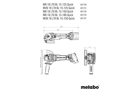 Аккумуляторная болгарка Metabo WB 18 LTX BL 15-125 Quick Каркас ...