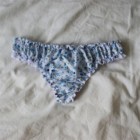 Mia Floral X3 Thong Set Sustainable Lingerie Slow Fashion Etsy