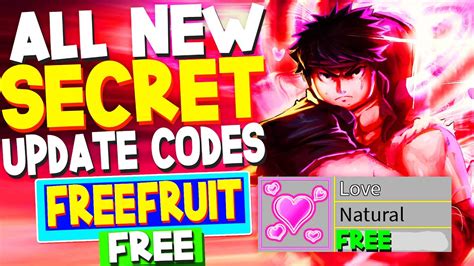 All New Secret Update Codes In Blox Fruits Codes Blox Fruits Codes