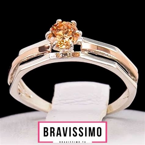 Серебряное кольцо с золотом и цитрином купить в Германии по выгодной цене!