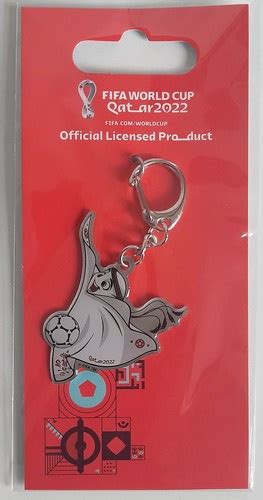 fifa world cup qatar   mascot laeeb keyring official licensed