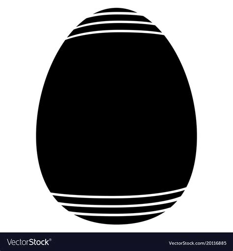 Easter Egg Silhouette Royalty Free Vector Image