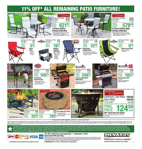 Menards Weekly Ad Sep 1 – Sep 7, 2019