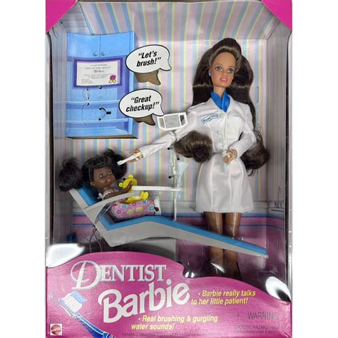 Dentist Barbie Brunette Doll with African American Kelly - 17707