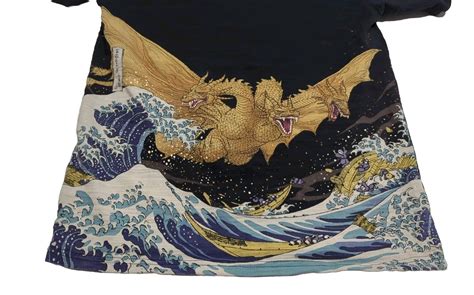 King Ghidorah Godzilla Japanese Art Style Men S Medium Gem