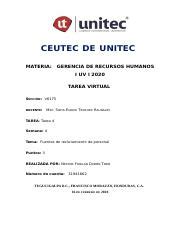 Dubon Tarea S Docx Faculde Po Ceutec De Unitec Materia Gerencia