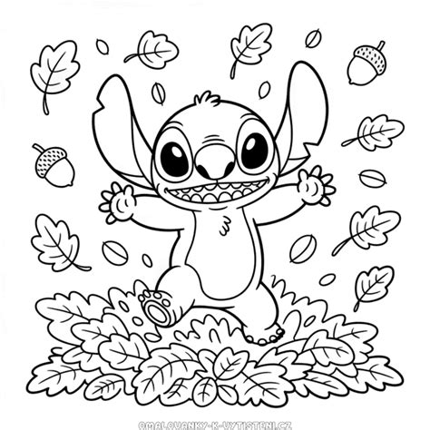 Disney Stitch Omalovánka | Omalovánky pro děti zdarma k vytištění