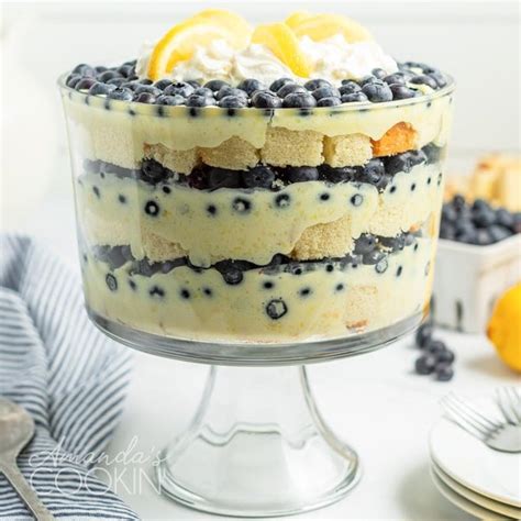 Lemon Blueberry Trifle Recipe Amanda S Cookin Trifles Parfaits