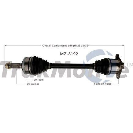 CV Axle Shaft Rear Left SurTrack MZ 8192 Fits 88 91 Mazda 929 For Sale