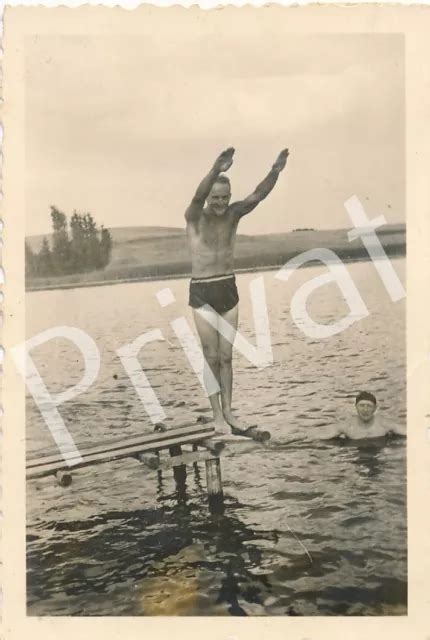 Foto Wk Soldaten Kameraden Halbnackt Nude Baden Schillinger See Bayern A Eur