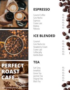 Best Coffee Shop Menu Ideas Stealth Agents