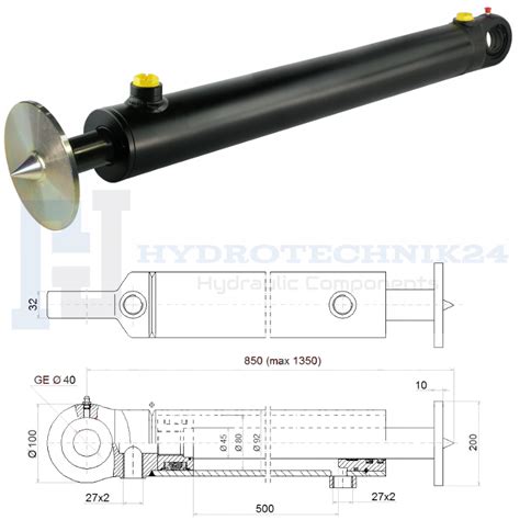 Hydraulikzylinder Doppeltwirkend Cj F F R Holzspalter To