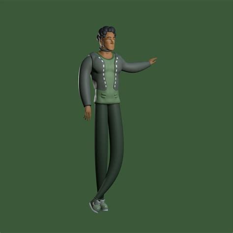 3d Homem Pose Design De Personagens Para Homem De Negócios Pose 3d Render Foto Premium